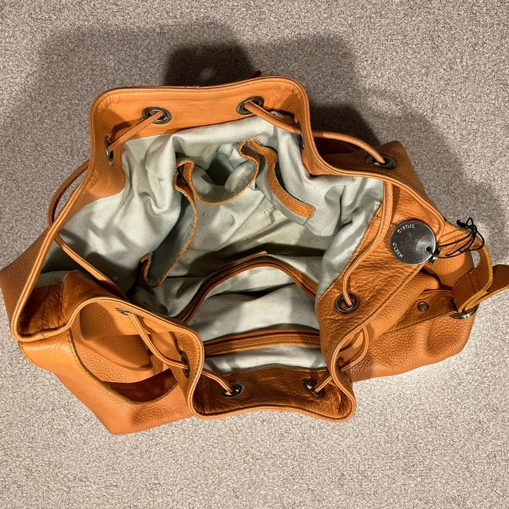 Leather orange purse - Picture 3 of 3